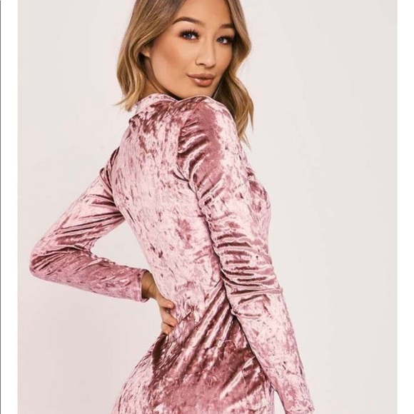 New pink Velvet dress size Small - Picture 2 of 4